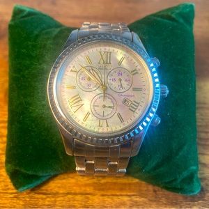 Citizen eco drive mother of Pearl Chronograph watch